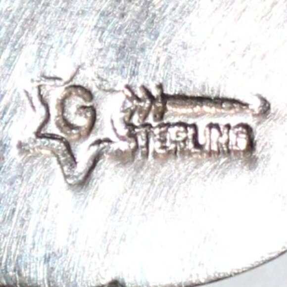 Vintage Sterling Silver South Western Purple Stone Pendant - Picture 4 of 5